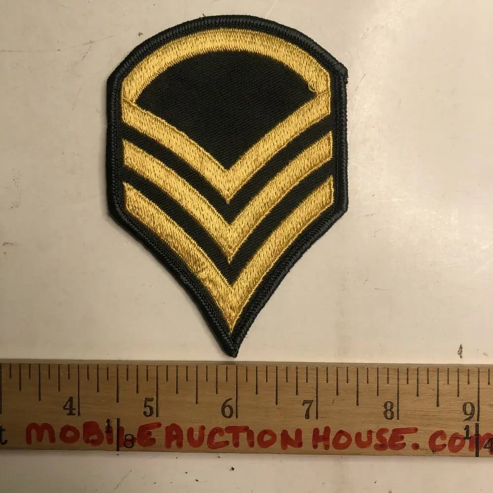 Vintage US Army Master Sergeant E-8 Sew On Embroidered Patch 4.5x3